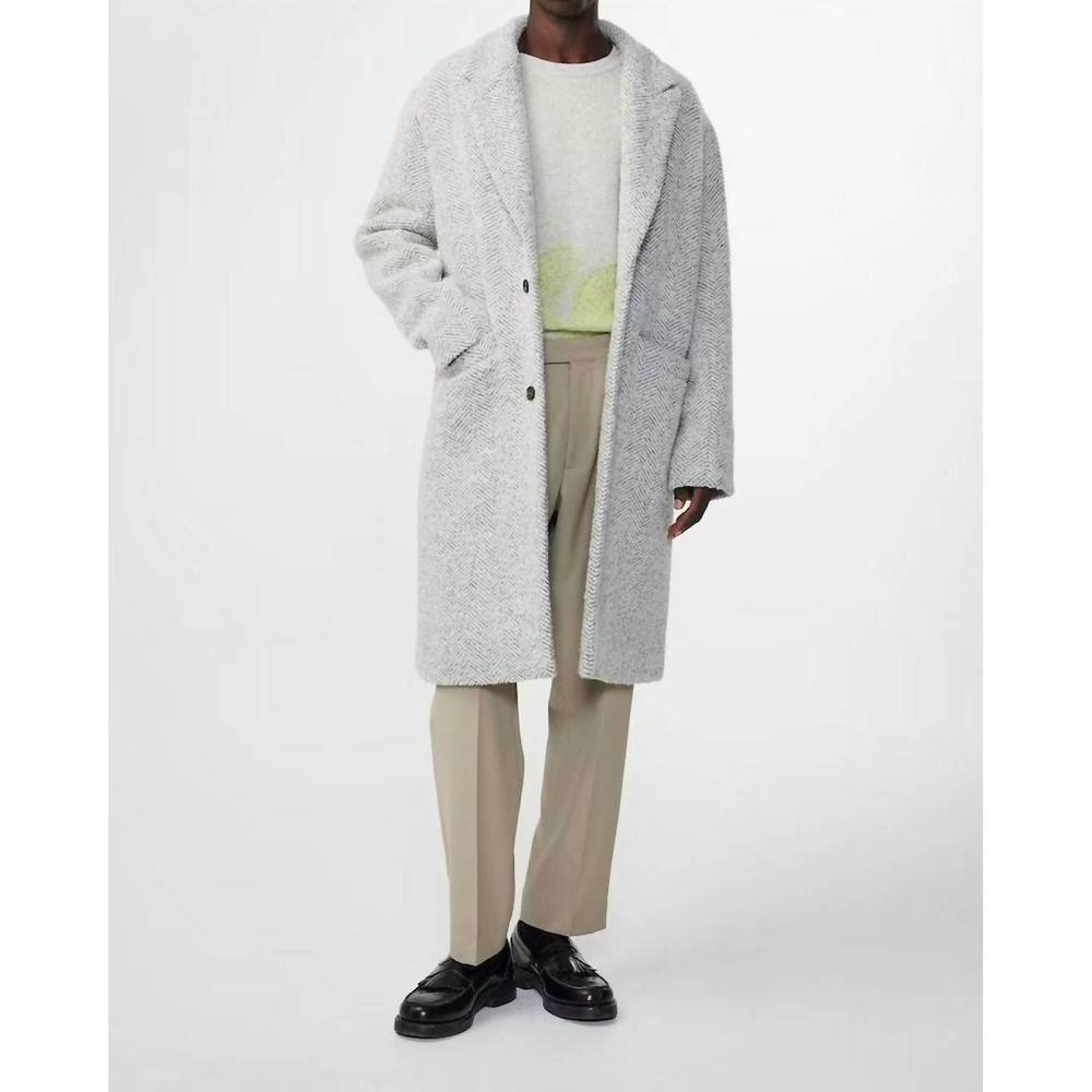 NEW NN07 men's fulvio coat in ecru multi